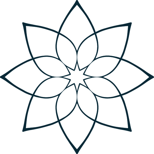 Daleth Bach's star flower derived from the Mandala