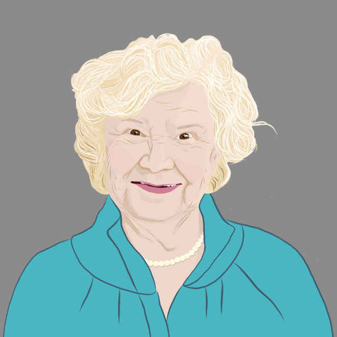 Digital portrait of an elder woman by Tzaddi Gordon
