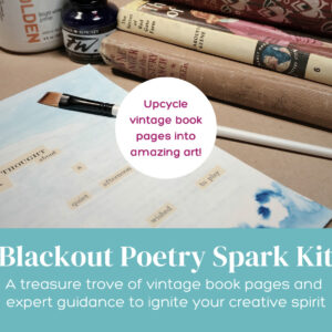 blackout poetry art and art supplies