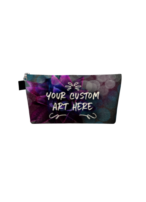 Mockup of a makeup bag with YOUR CUSTOM ART HERE